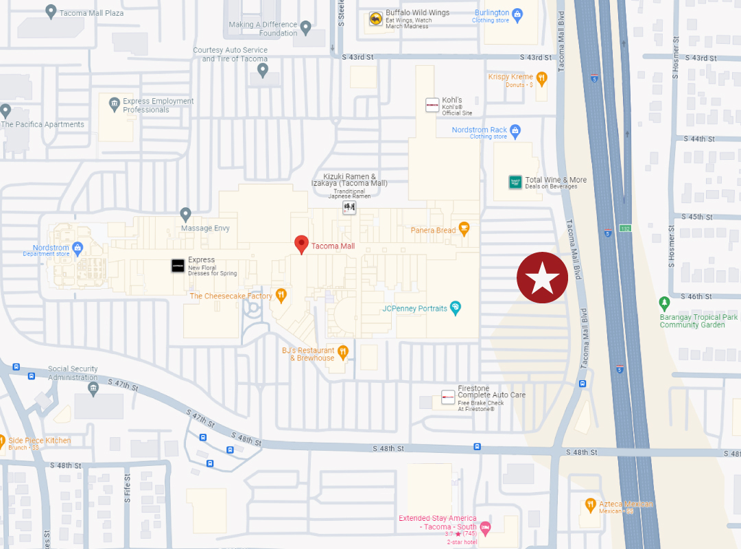 Tacoma Mall Parking Lot Map